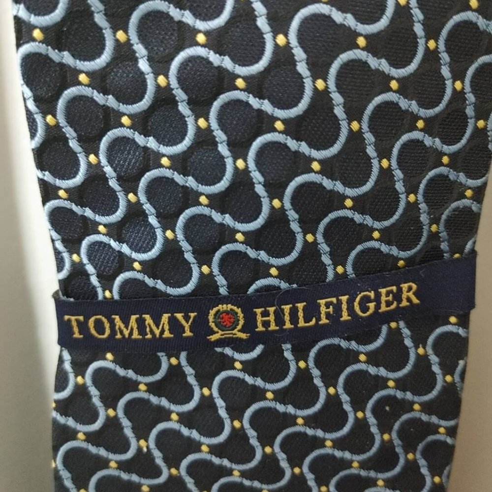 Tommy Hilfiger Men's Blue (Swirl) Silk Tie